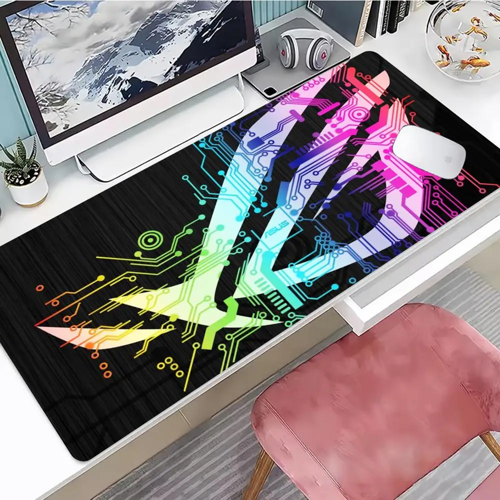 A-ASUS Mouse Pad Rog City Mouse Pad E-sports Gaming Mouse Pad Oversize Personalized Desk Pad Keyboard Mouse Pad Non-Slip Desk