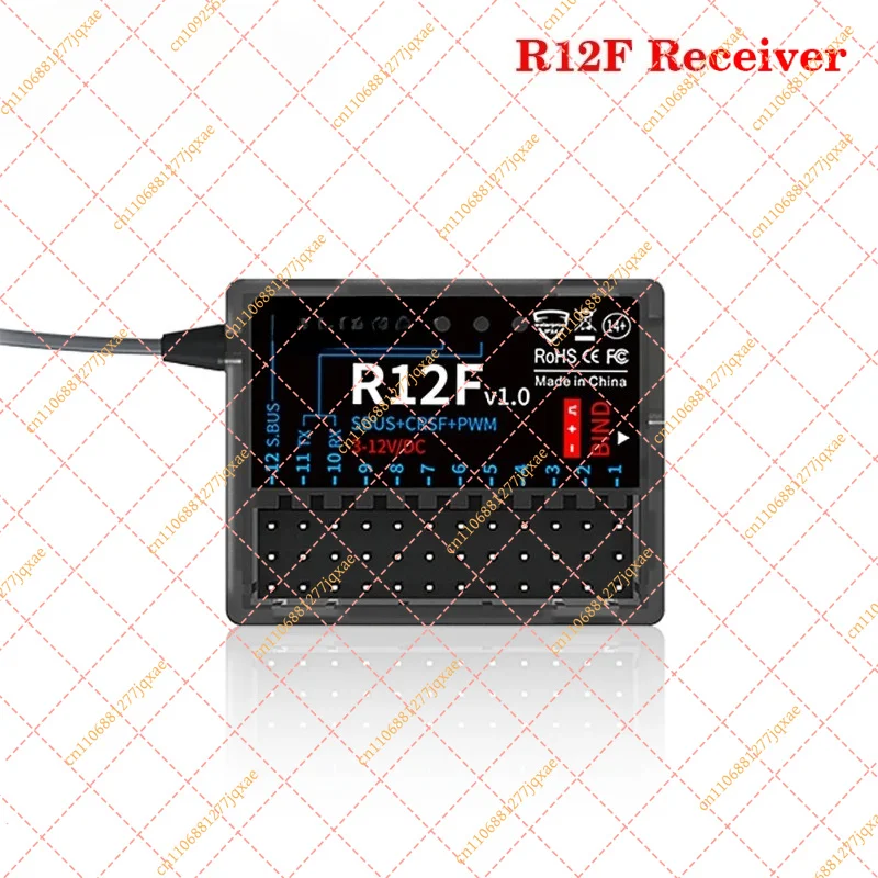 Radiolink R12F 12 Channels Receiver Signal-supported PWM, SBUS, and CRSF for All Radiolink T Series Aircraft Transmitters