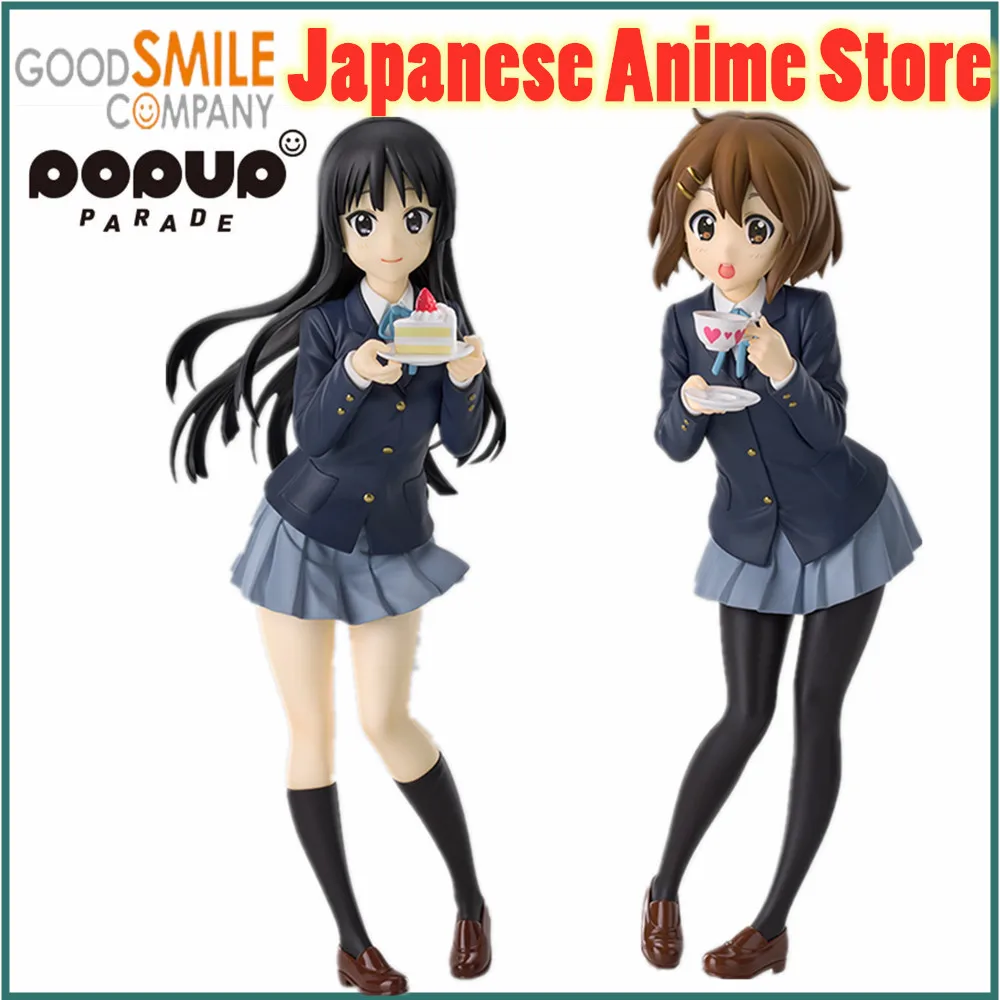 Original Anime Figure Bandai K-ON！POP UP PARADE Hirasawa Yui Akiyama Mio  Ver. L size Action Figurine PVC Toys Collector Model