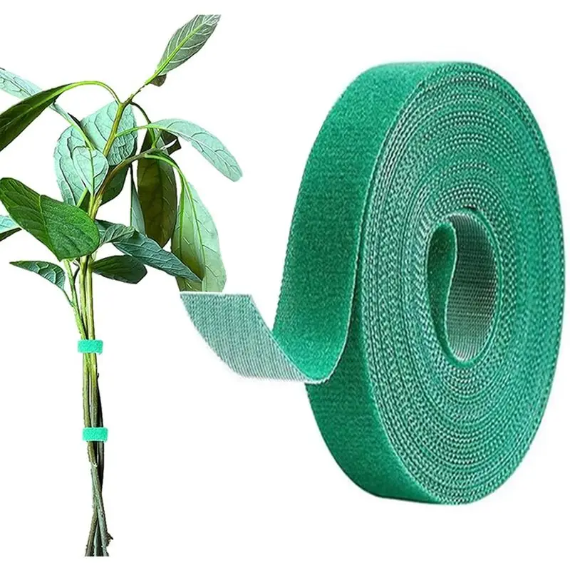 Attaches pour plantes réutilisables et pliables de 25 m/50 m, sangles réglables pour la fixation des tiges de vigne en extérieur et le soutien des plantes