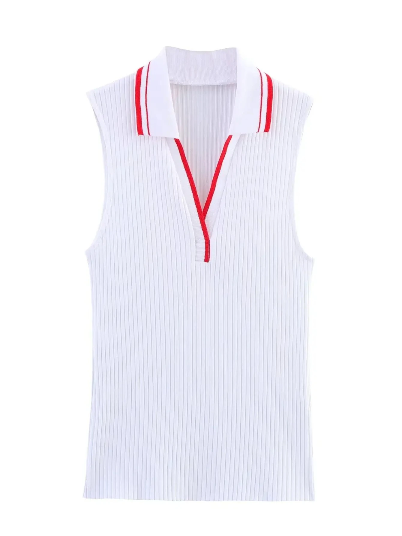 

Весенне-летний женский модный топ в рубчик, повседневный тонкий топ без рукавов с отложным воротником, желтые майки