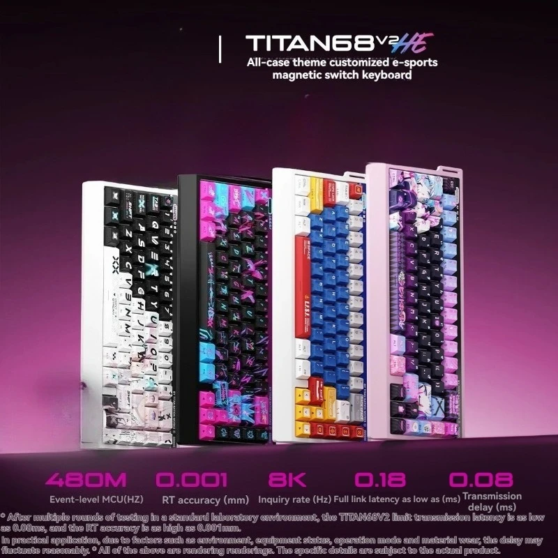 TITAN68V2HE Magnetic Switch Keyboard Customized Wired Single Mode Aluminum Hot Swap Tray Mount Gaming Office Mechanical Keyboard
