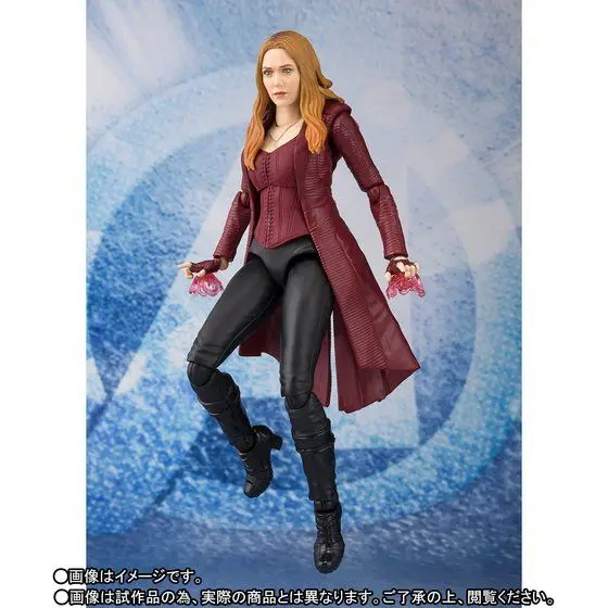 Bandai Original S.H.Figuarts Marvel SCARLET WITCH AVENGERS INFINITY WAR figuras de acción articulaciones activas modelo coleccionable