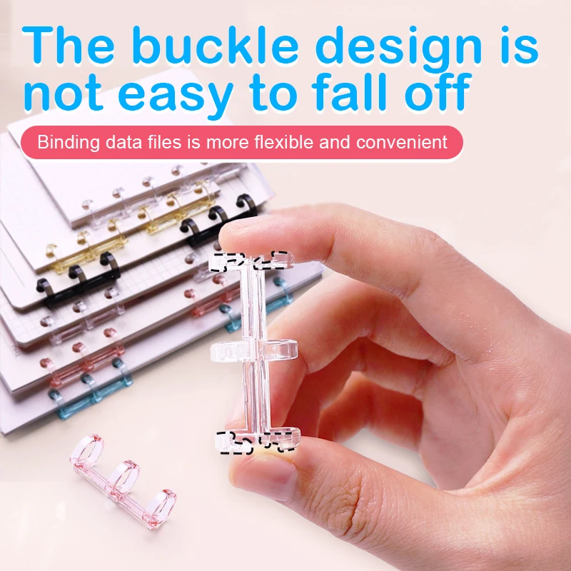 3 Ring Plastic Loose Leaf Binder Rings Crystal Binding Spines Snap Split Binding Combs For Scrapbook Photo Album Learning Cards