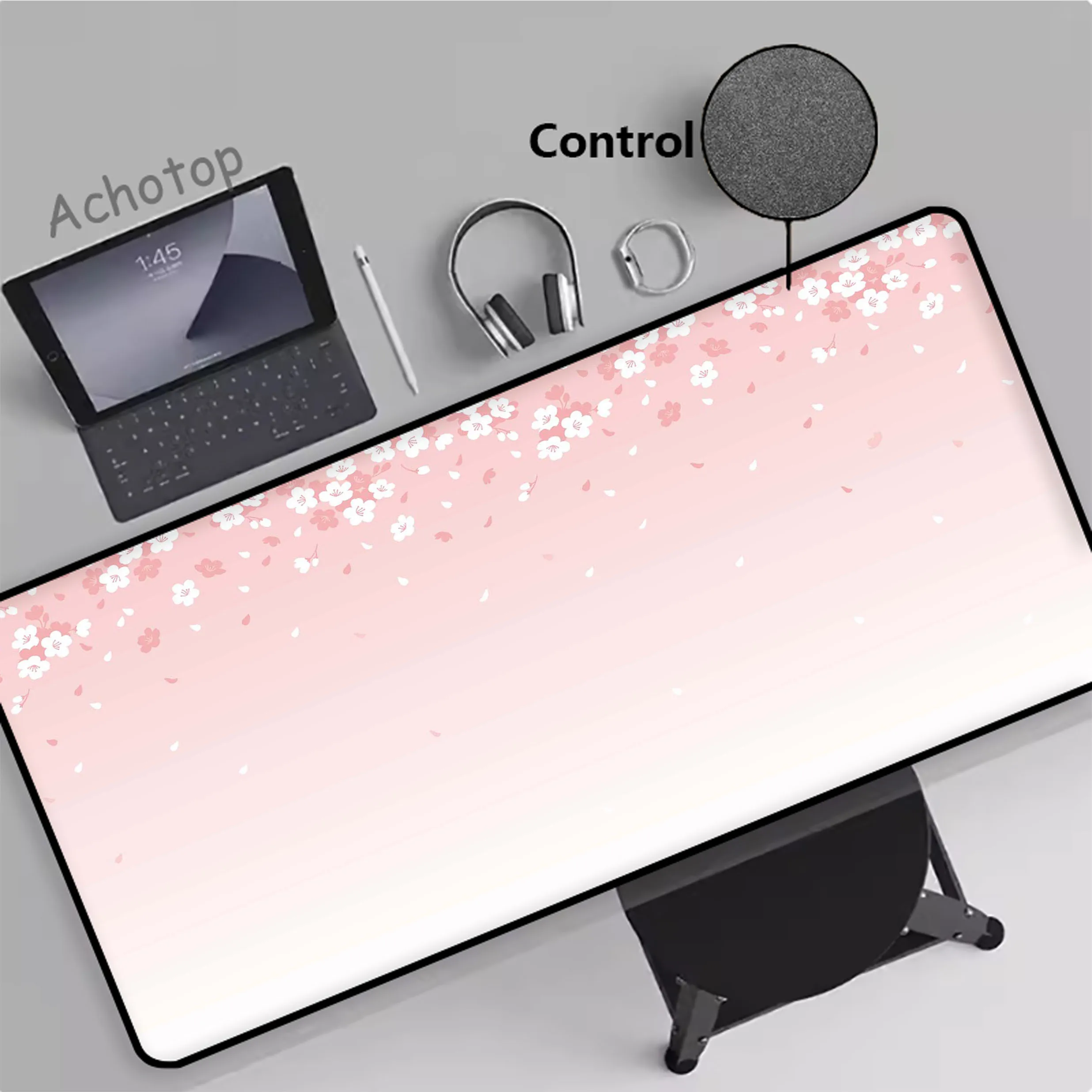 Japanese Pink Sakura Control Mousepad Gamer Mouse Pad Gaming Desk Mat Alfombrillas de ratón Mouse Mat Keyboard Pads 900x400mm