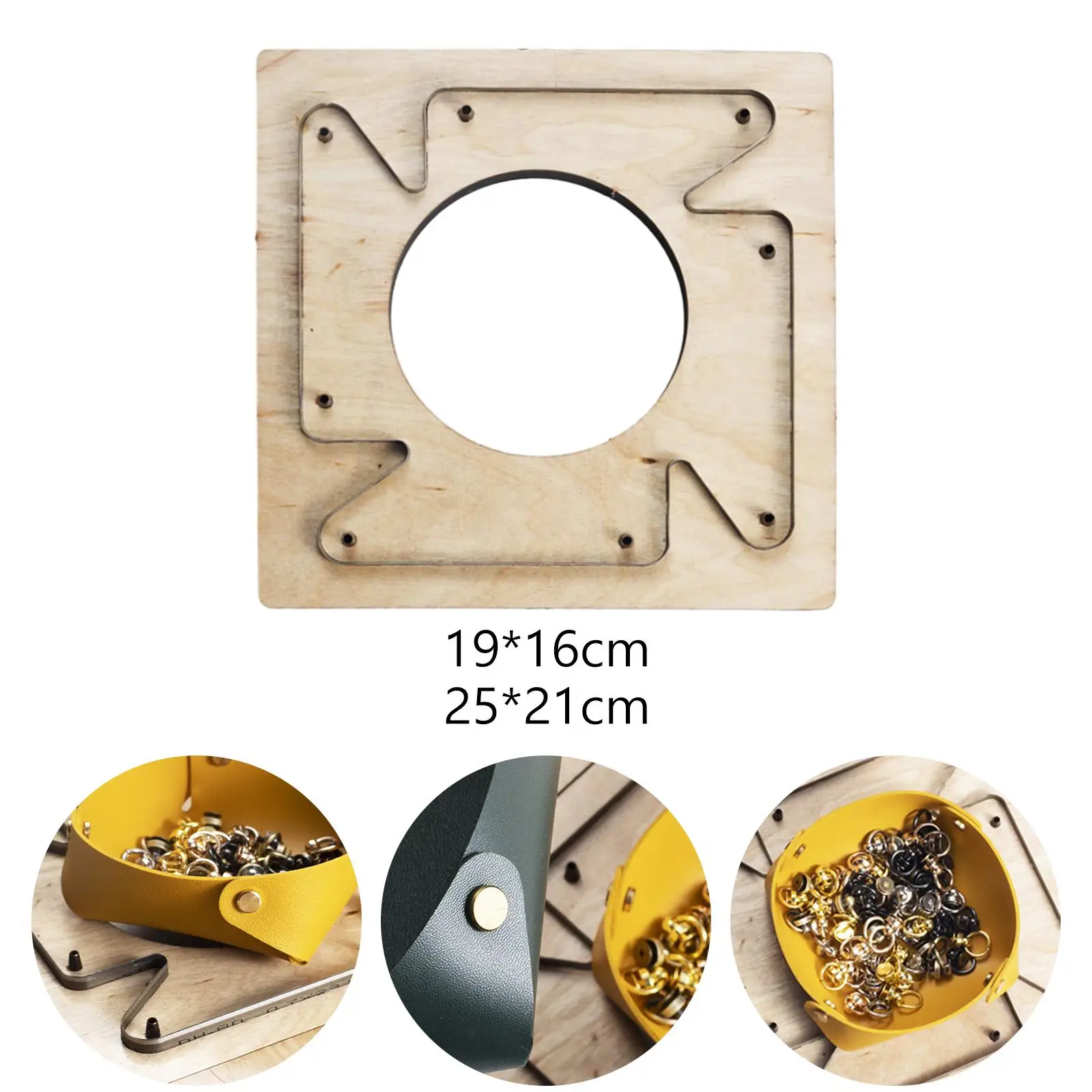 

Leather Cut Mould Wood Die Desk Storage Plate Template Leathercraft Handwork