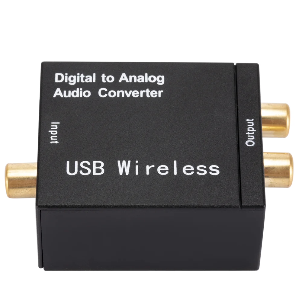 Digital to Analog Audio Converter Bluetooth-Compatible Optical Fiber Toslink Coaxial Signal to RCA R/L Audio Decoder SPDIF DAC