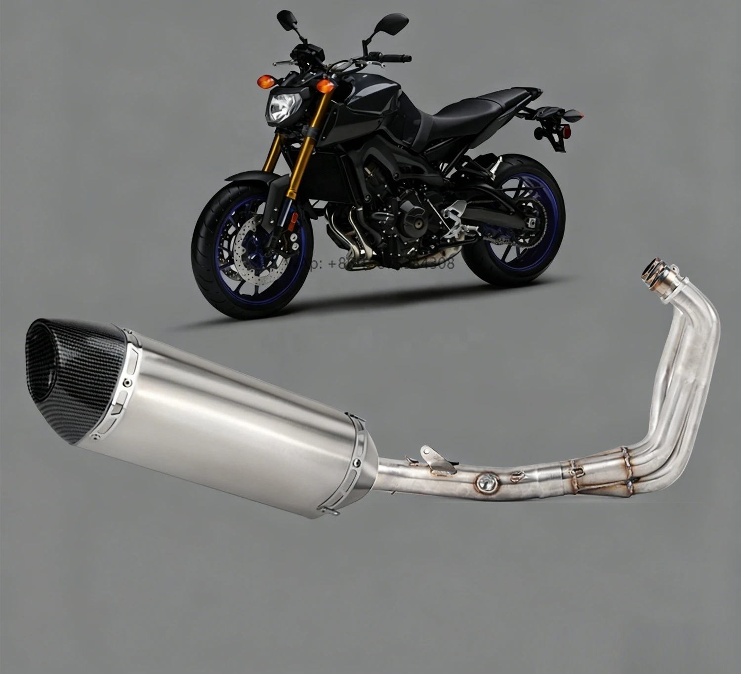 

Exhaust for Motorcycle Exhaust Full System Link Pipe for MT-09 FZ-09 MT09 FZ09 Not Tracer 14-18 Exhaust Muffler Escape