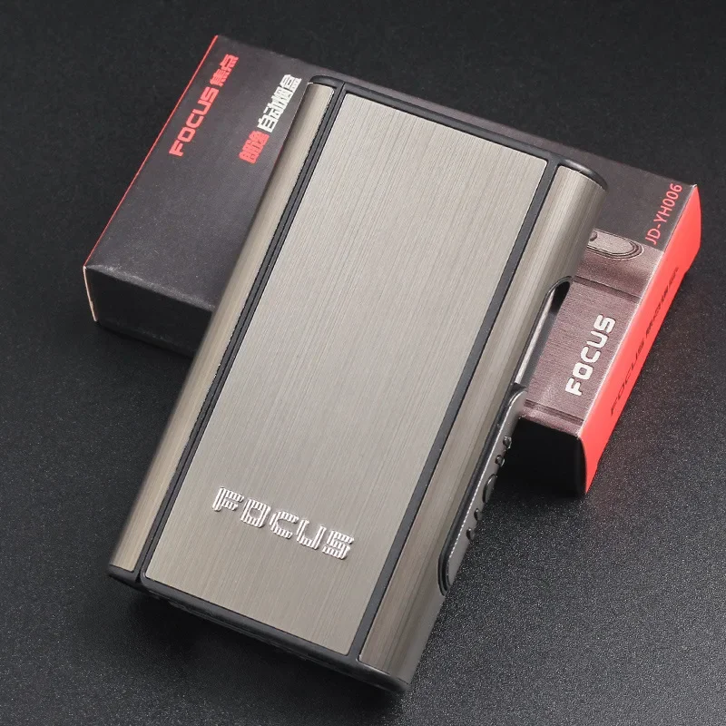 SMO Aluminum Portable Automatic Cigarette Case 10 Capacity Pop-up Waterproof Tobacco Box Smoking Accessories Men Gadgets
