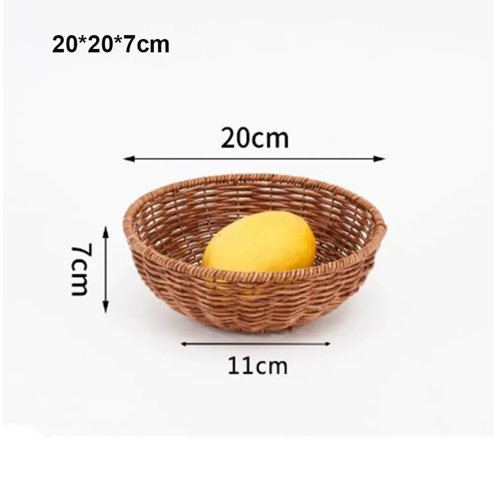 جديد صلابة المنسوجة يدويا الروطان الخوص المنسوجة يدويا 10 أنماط المنسوجة تخدم سلال الكاكي الخبز الفرنسية فراي لوحة مطعم تخدم #2