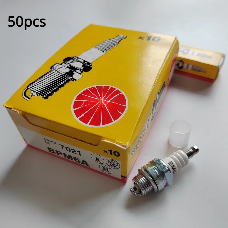 50 Uds cortador de césped bujía de motosierra para NGK BOSCH Husqvarna Stihl Emark Shindaiwa Echo 2 tiempos cortacésped pulverizador BM6A