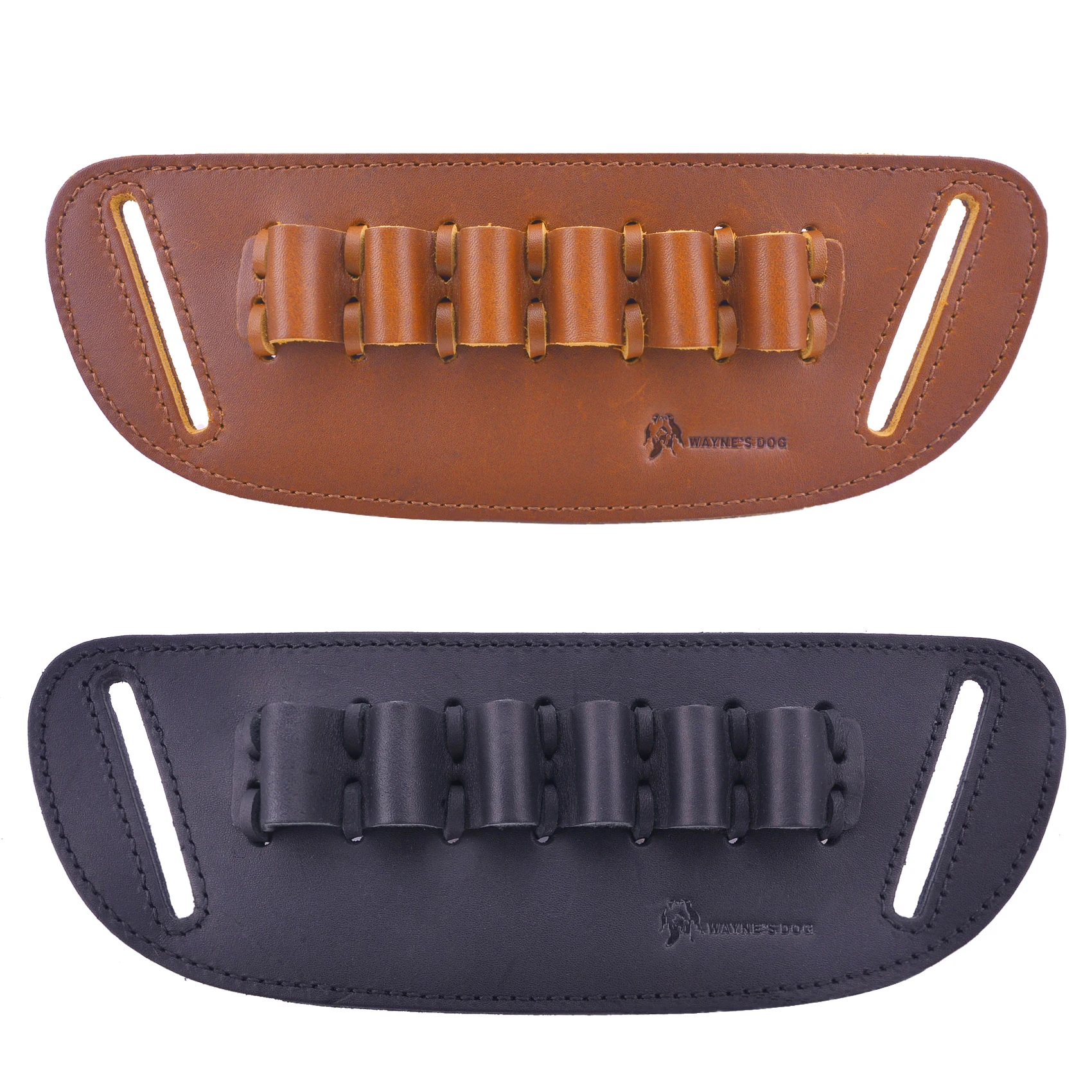Leather Shotshell Belt Slide Cartridge Loop Holder Ammo Bullet Holster for .308 .357 .45-70 30-30 .30-06 12GA