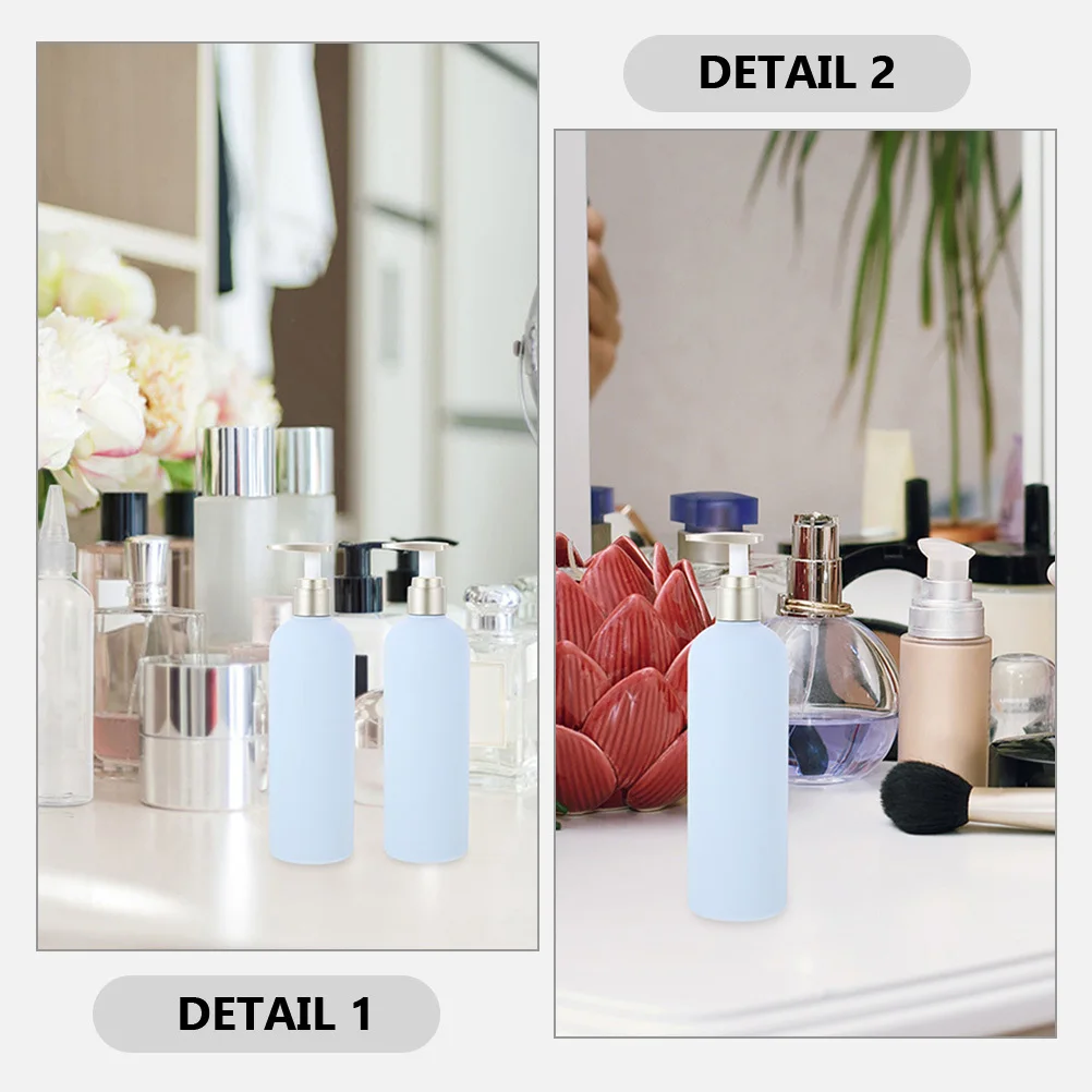 4 szt. Butelki z pompką do płynów, wielokrotnego użytku, 400 ml, puste butelki z pompką do szamponu, żelu pod prysznic, płynu do ciała, dozownik.