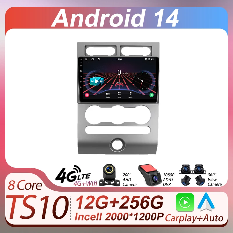 

Car Radio Player For Ford Expedition 3 U3242, U3542, U324, U354 2006 - 2017 Android 14 Carplay Auto Screen Stereo Head Unit Wifi