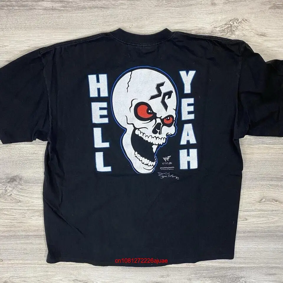 Винтажная футболка в стиле 90-х Стив Остин, футболка для борьбы, размер XXL, с длинным или коротким рукавом