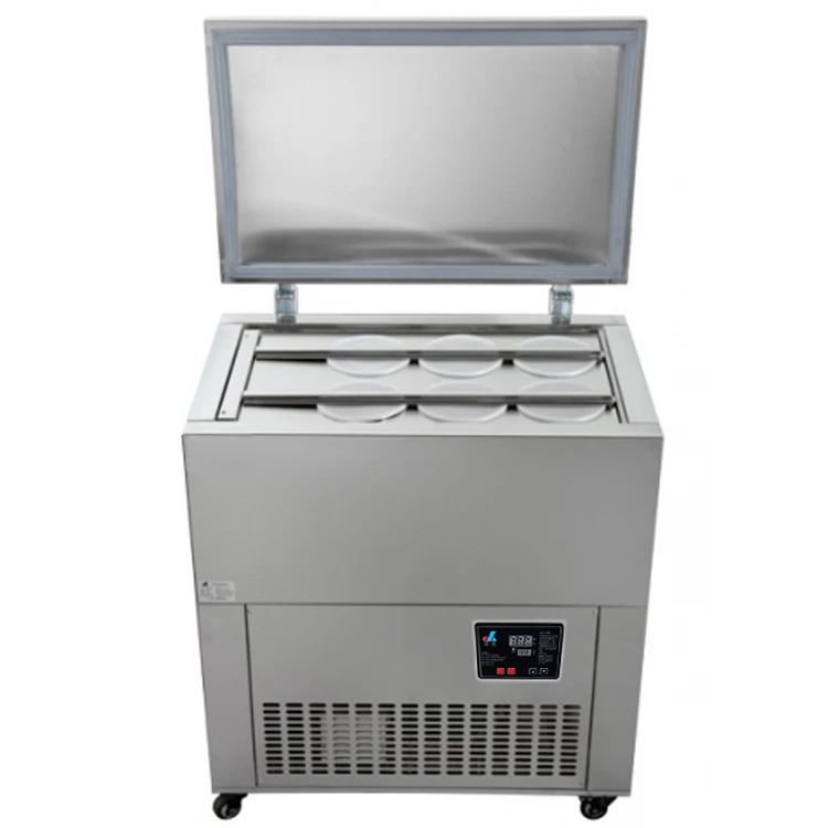 Kolice 6 Tanks Commercial Stainless Steel Block Freezer Shaved Ice Block Making Machine Price/Continuous snow ice block machine