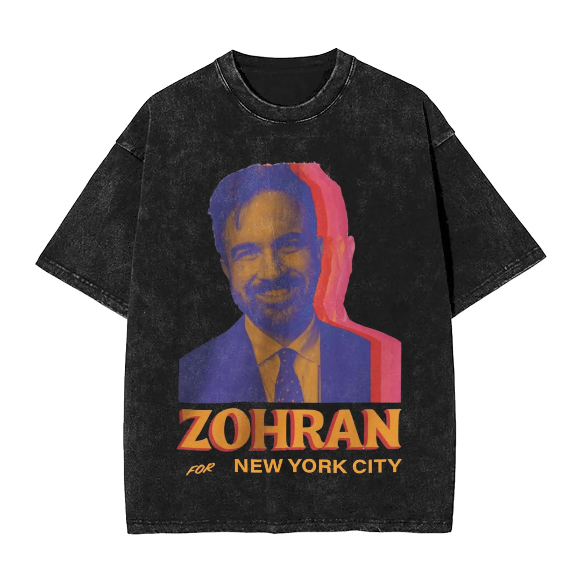 Уличная стираная футболка для Нью-Йорка Zohran Mamdani, хлопковые футболки, футболка для отдыха для мужчин, летние повседневные футболки в стиле ретро Y2K
