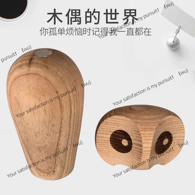 Ornament owl solid wood birthday gift creative student boutique puppet oak doll home ornament