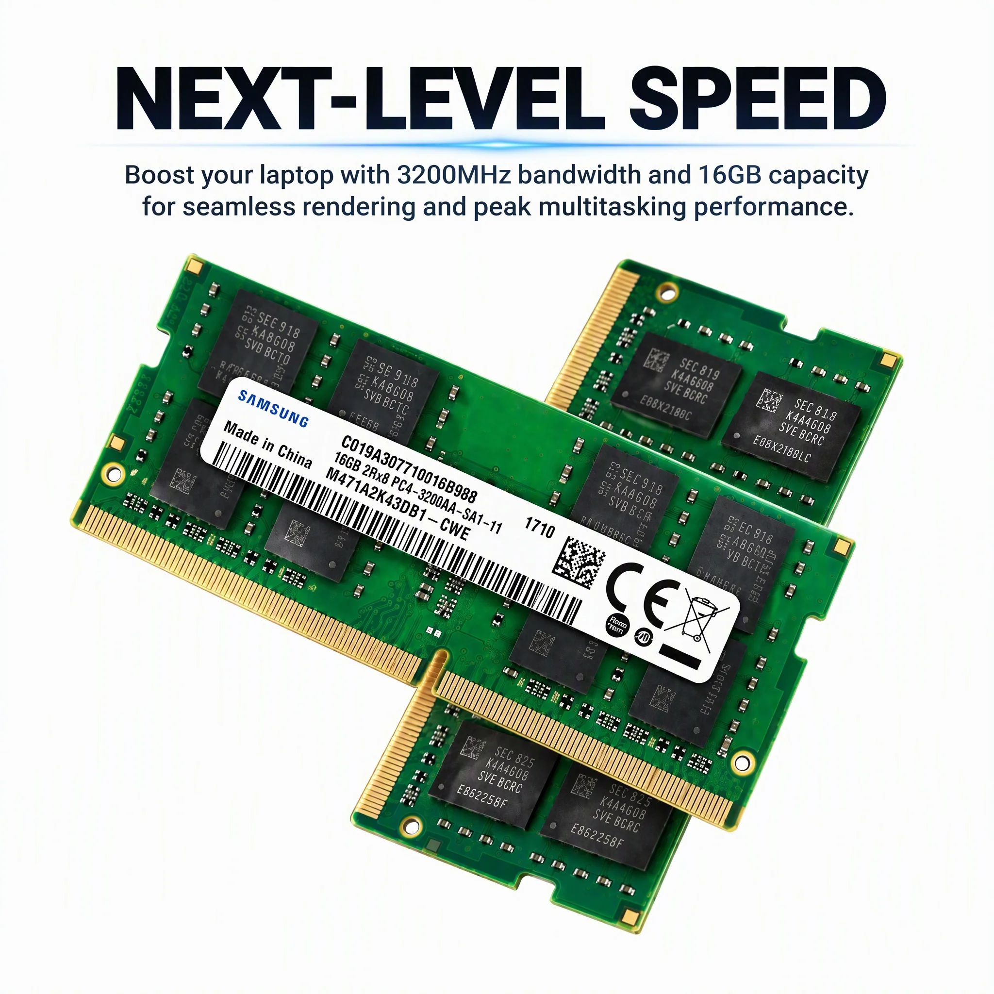 2PCS Samsung DDR4 16GB 2133MHz 2400MHz 2666MHz 3200MHz SODIMM Laptop RAM 2Rx8 PC4-3200AA 2666V Notebook Memory 260Pin