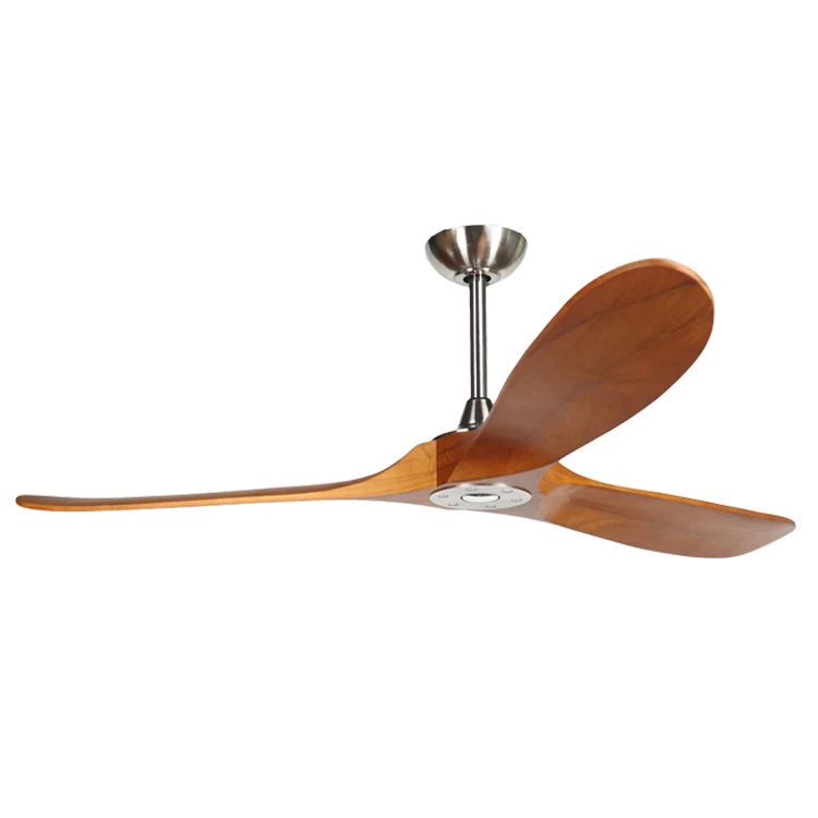 Modern latest designer solid wood wooden blades remote controlled electric BLDC silent DC motor 60'' decorative ceiling fan