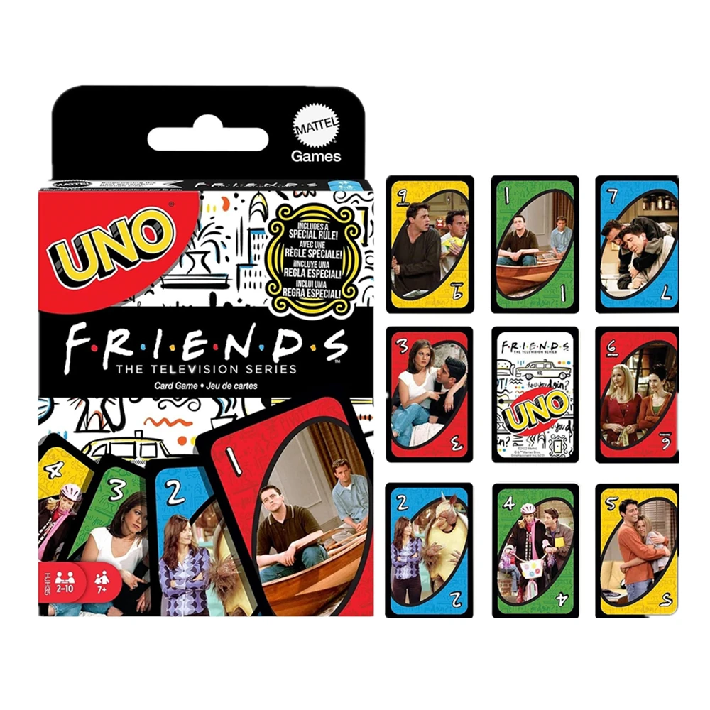 Mattel Games UNO Friends 카드 – TV 애니메이션 시리즈 소장용, 가족 및 성인용 파티 게임, 1박스