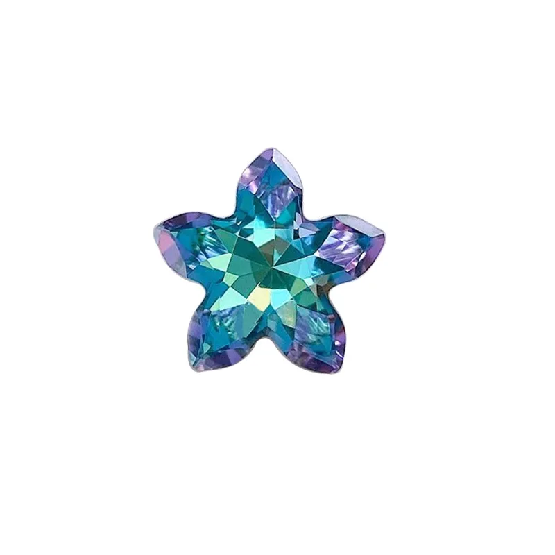 Breloques en strass pour ongles, 5 pièces, diamant en cristal, grosse étoile de mer, accessoires en diamant