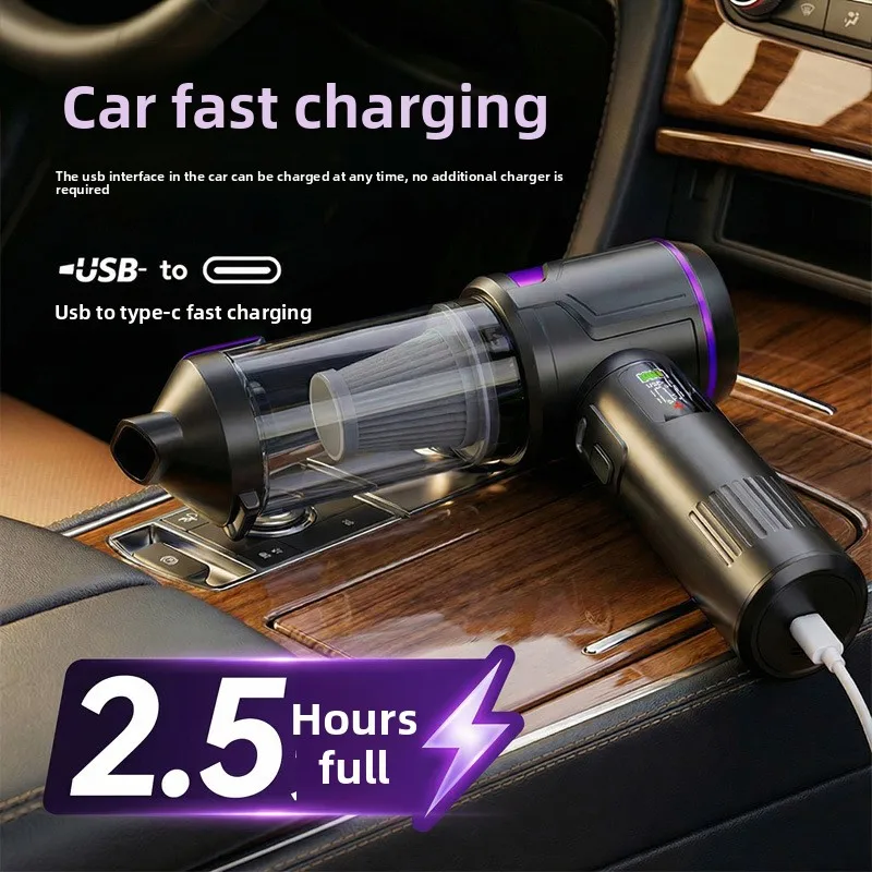 

New Handheld Car Wireless Vacuum Cleaner, Washing and Blowing Integrated Home Car Strong Suction Portable Charging