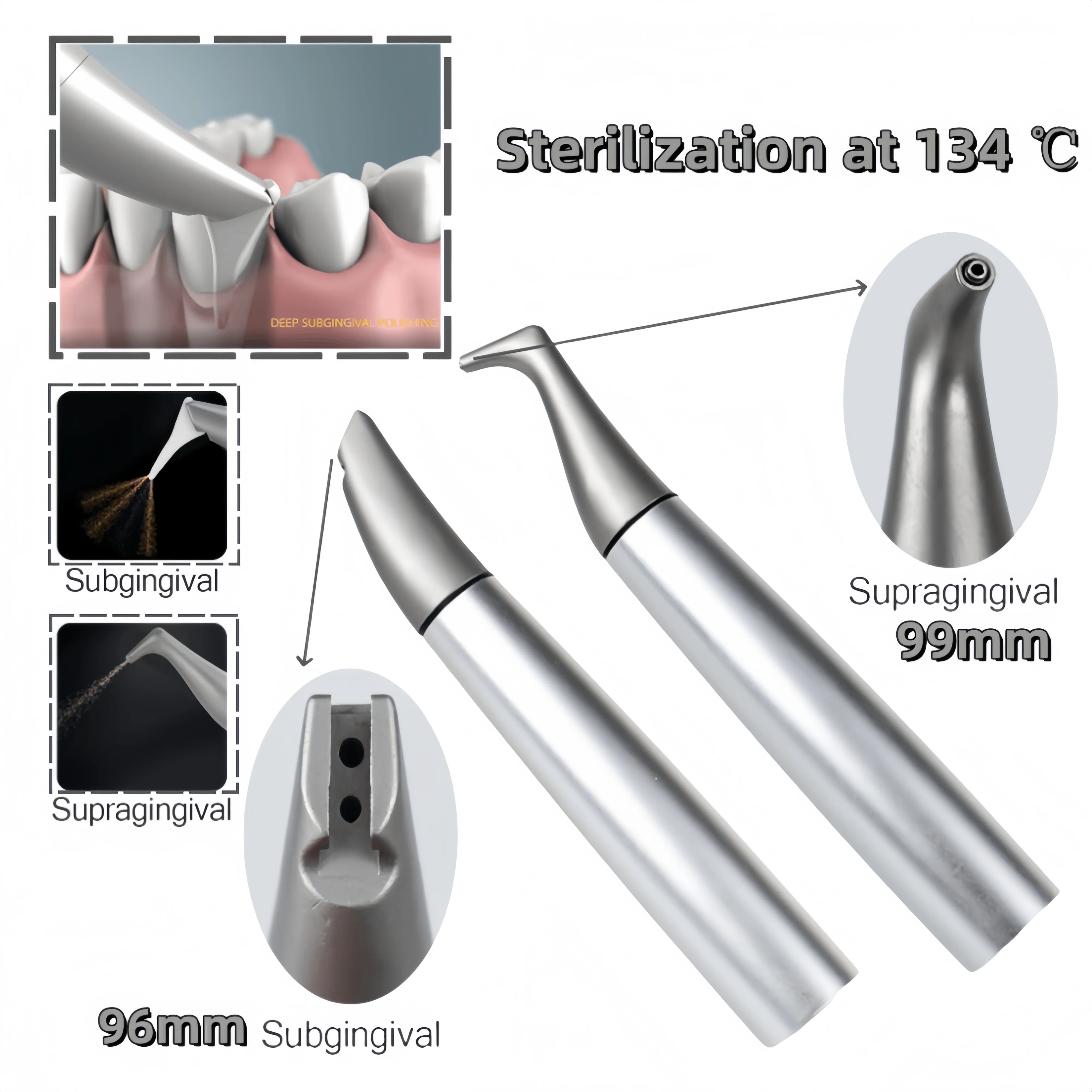 

Dental Air Polisher Handpiece Supragingival Subgingival Fits for EMS AIR-FLOW S1 S2