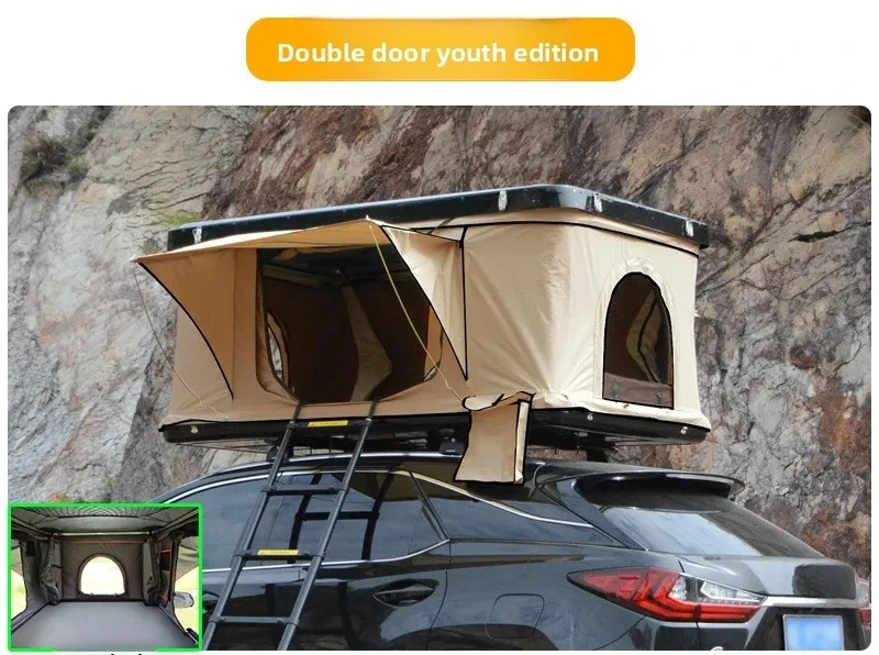 New Quick Open Straight Support SUV Car Top Hard Shell Roof Tent Exterior Accessories for Camping