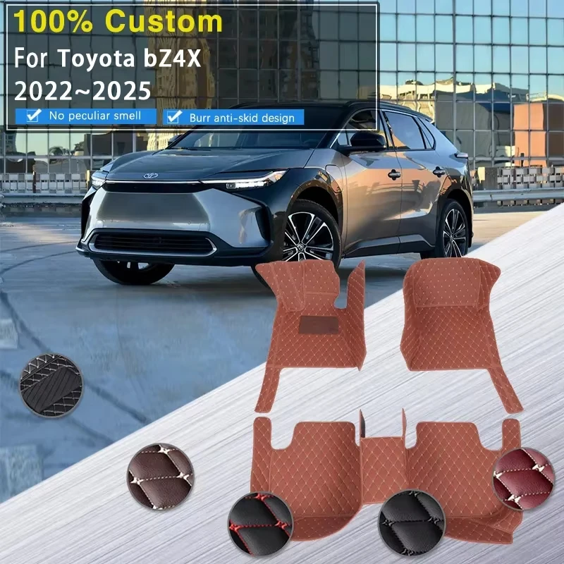 Car Floor Mats For Toyota bZ4X Subaru Solterra EA10 2022 2023 2024 2025 Anti-dirty Carpets Foot Matts Rug Covers Car Accessories