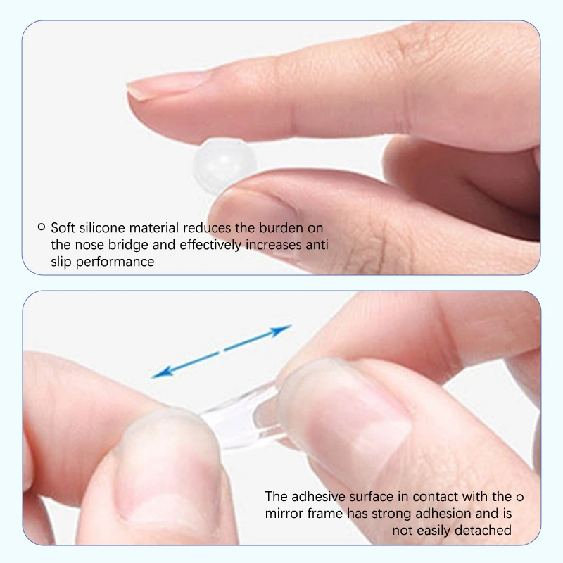 Anti SLIP แว่นตาจมูกรองรับซิลิโคนที่มองไม่เห็นแว่นตา Air Cushion แผ่นรองจมูกโปร่งใสนุ่ม Self-กาวจมูก-ผู้ถือ