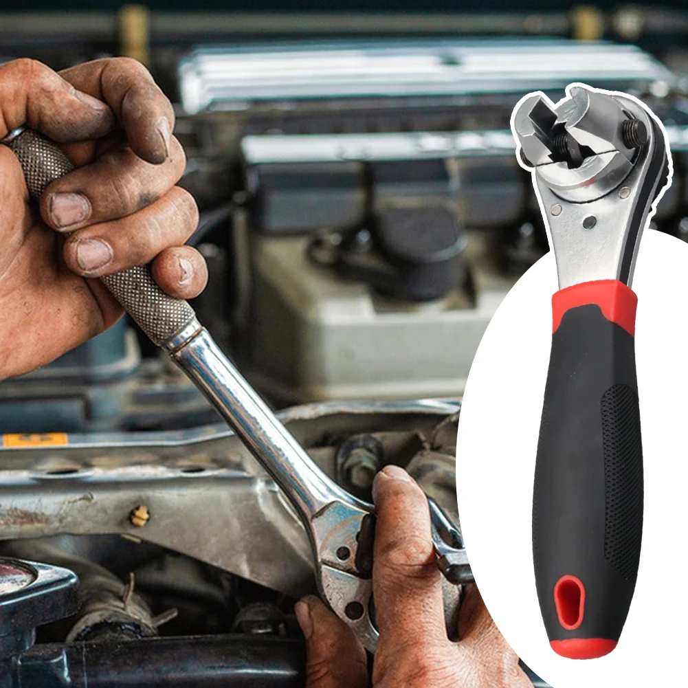 Multifunctional Adjustables Ratchet Wrench Portable High Hardness Repair Tool For Car Maintenance