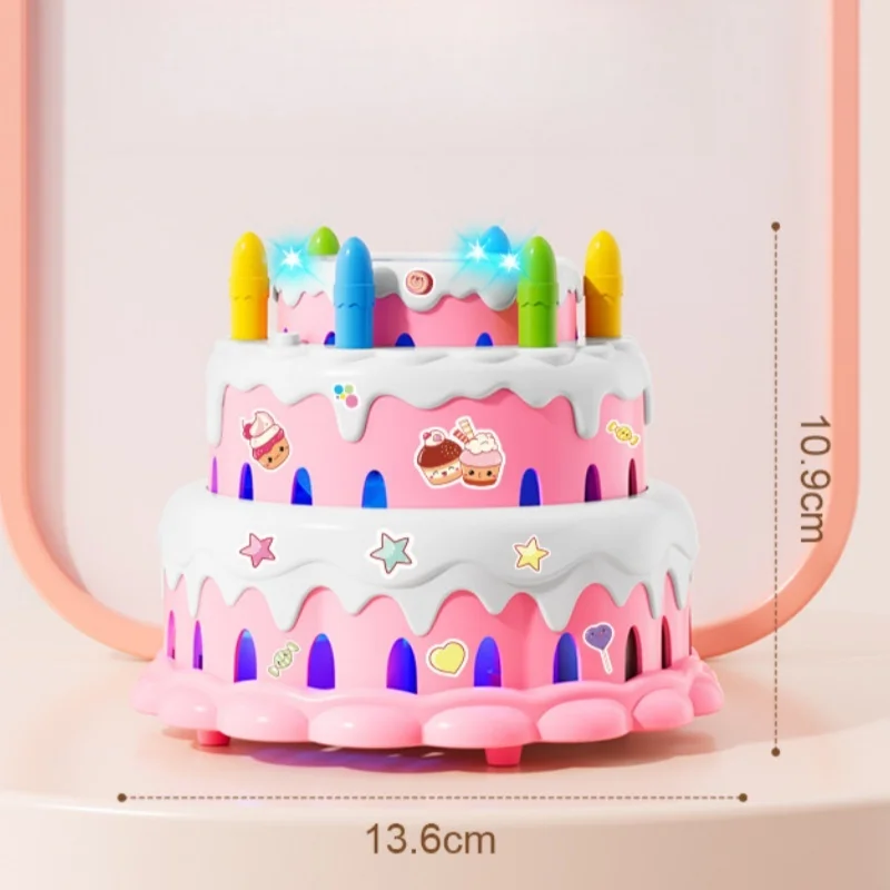 آلة فقاعة كعكة عيد ميلاد الأطفال Kawaii ألعاب كهربائية وامض الموسيقى آلة أوتوماتيكية فقاعة الأطفال فتاة هدايا جميلة 6-12y