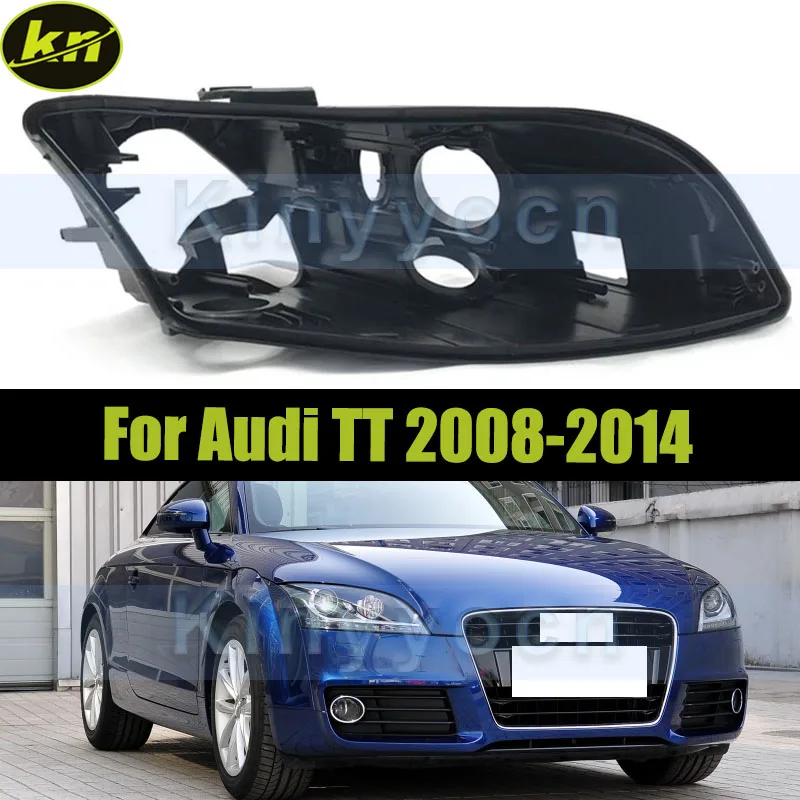 Car Headlight Base Cover For Audi TT 2008 2009 2010 2011 2012 2013 2014 Headlamp House Headlight Black Back Rear Shell