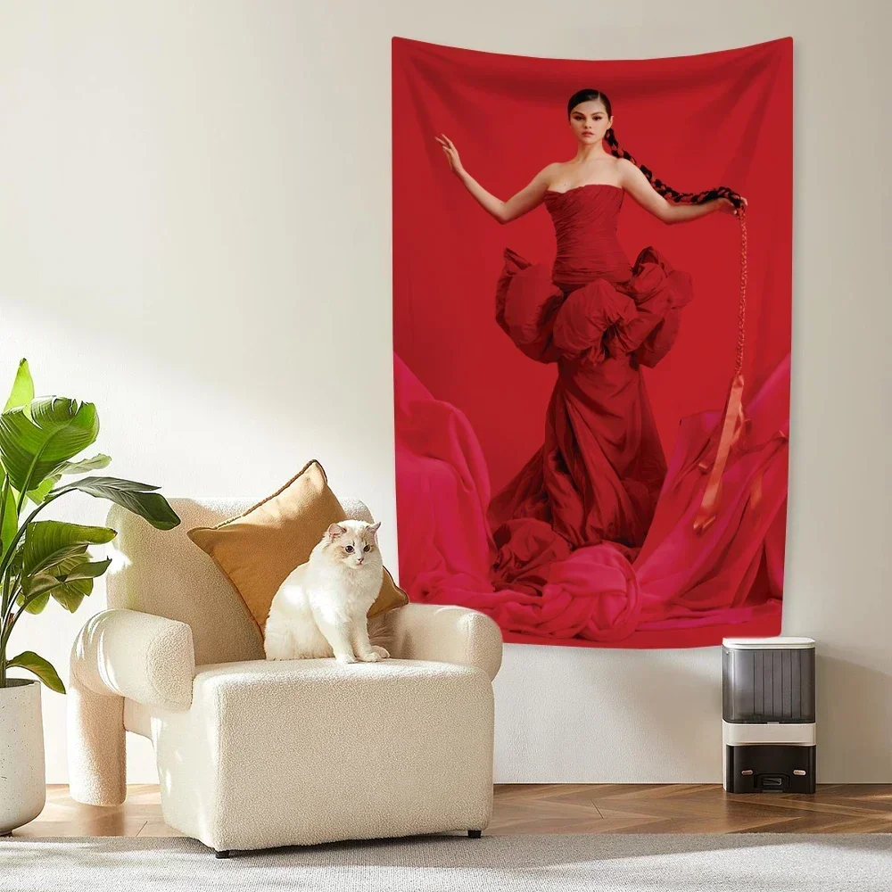 S-Selena American Pop Singer Tapestries Gomezs Home Decoration Wall Hanging Large Fabric Background Cloth Bedroom Or Dorm Decor