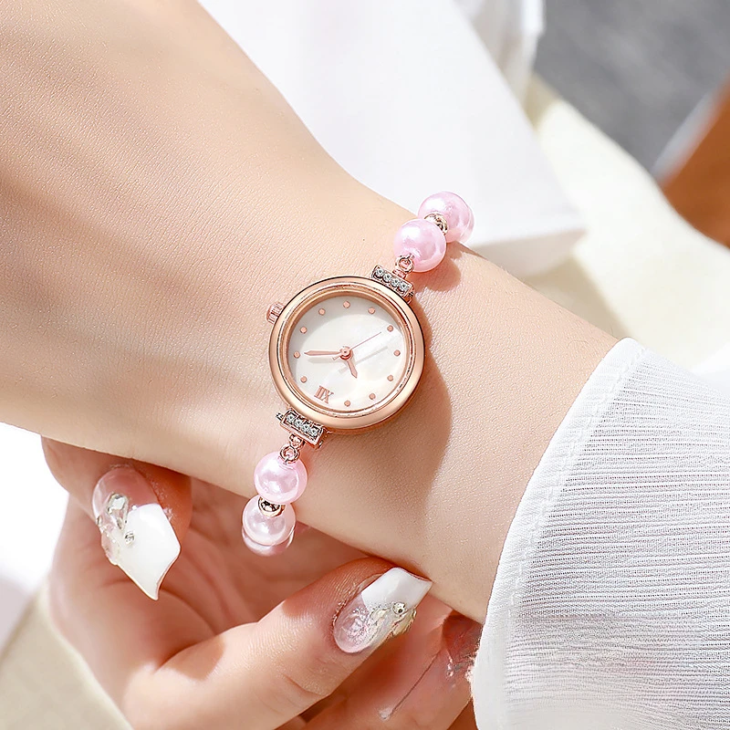 Light Luxury Women's Quartz Watch Pearl Adjustable Ladies Watches Fashion Niche Exquisite Female Wristwatch For Daily Wear Gifts