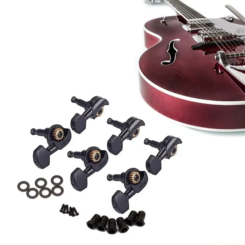 M5TC 6Pcs Metal Guitar Tuning Pegs Machine Head String Tuners Tuning Replacement Acoustics Guitar Tuner Enduring
