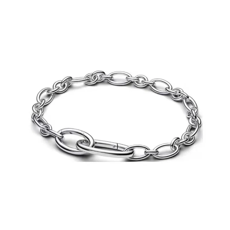 Latest Mixed 925 Silver Basic Bracelet Open Bracelet Snake Bone Paper Clip Chain DIY Bead Basic Bracelet Jewelry Gift 5