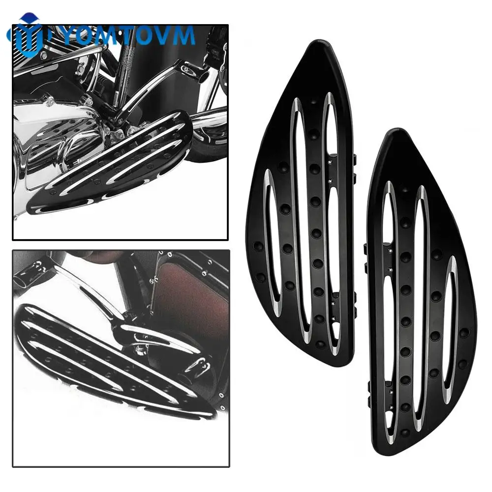 

Motorcycle CNC Driver Stretched Floorboards Foot Boards Foot Rest For Harley Touring Softail Dyna FLD