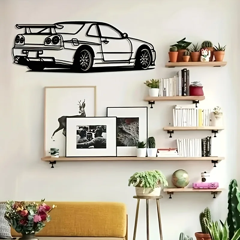 Metal Wall Decor 1 R Type Model Car for Home Office or Youngsters Room