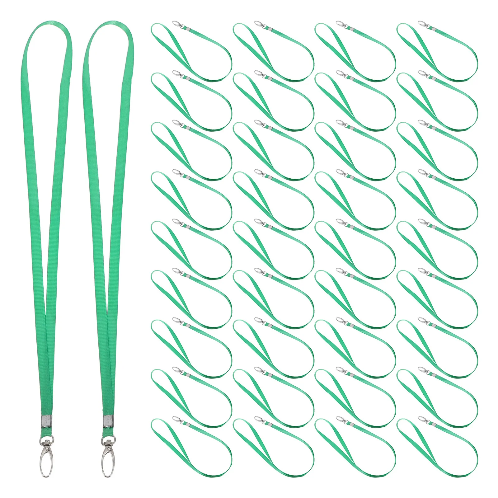 

50Pcs Nylon Lanyards for Id Badges Lightweight Neck Strap Swivel Hook Secure Badge Card Holder Office School Work Conference