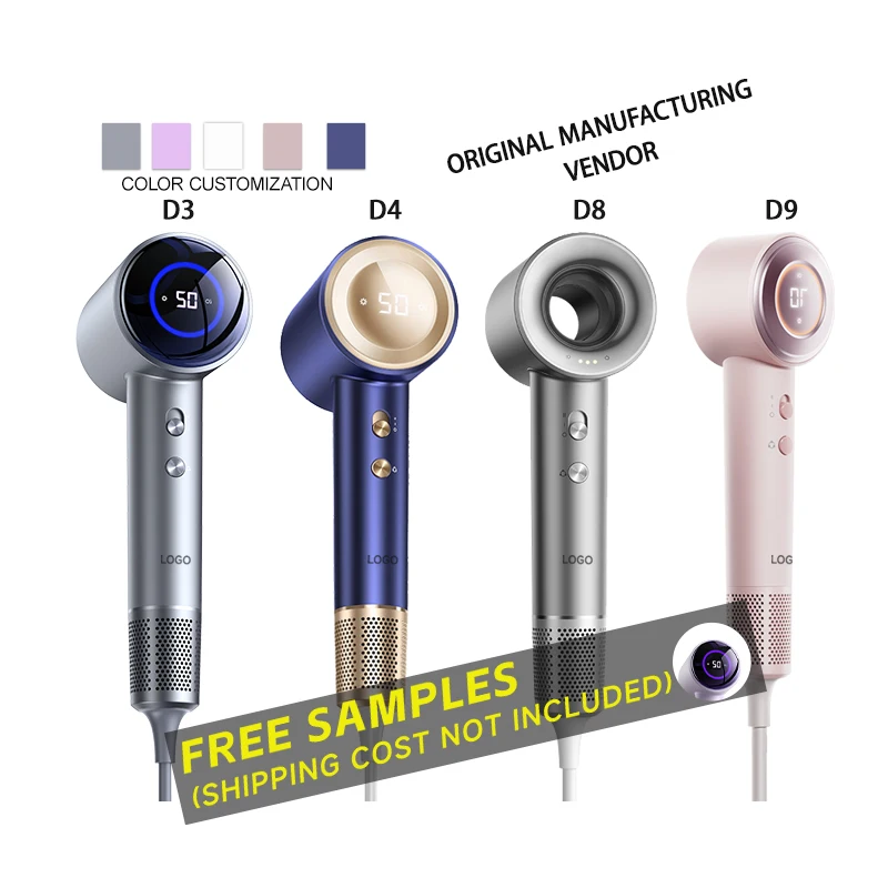 

High Quality Custom Professional DC Motor Hair Dryer Ionic Plastic Electric with Hot Cold Functions Diffuser Nozzle for Cars