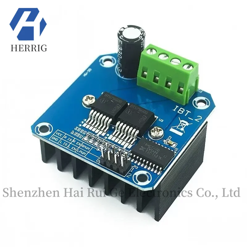 The high-power intelligent vehicle motor drive module BTS7960 43A current limiting control semiconductor refrigeration driver