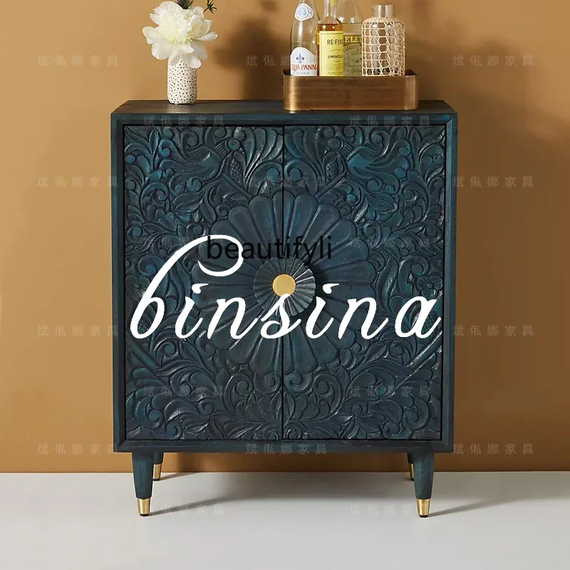 

] New Classical Bedside Hand-Carved Locker/Storage Cabinet/Bedside Cabinet/