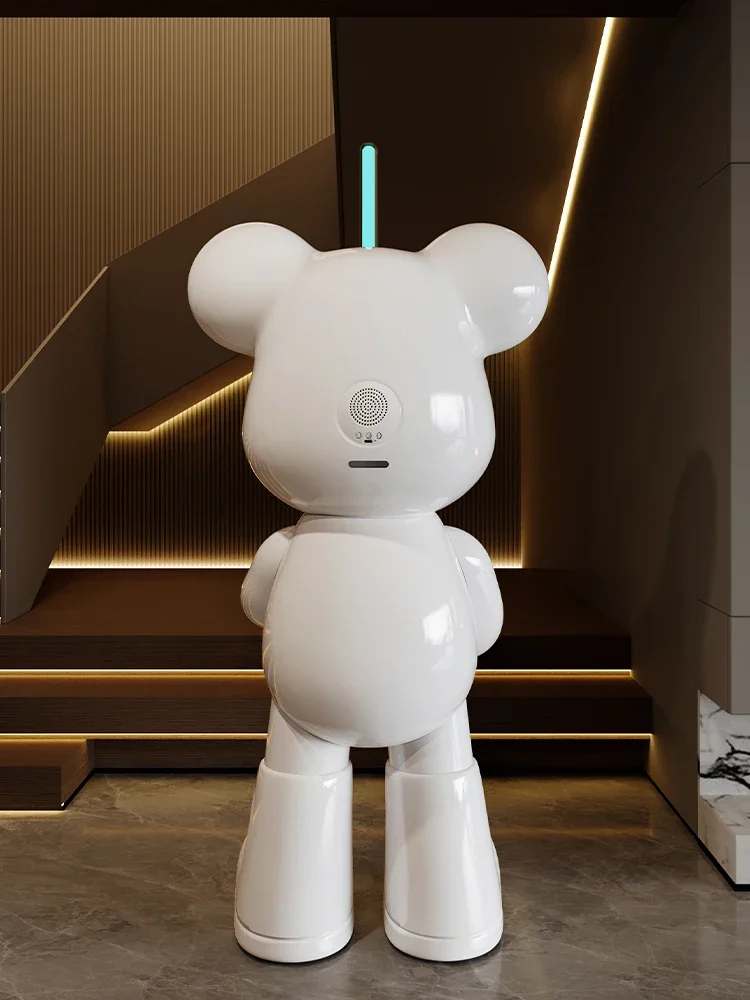 Modern Home Decor Lightsaber Bear Statue Indoor Animal Figurines Action Figure Ornaments Piggy Bank Sculpture Nordic Decoration