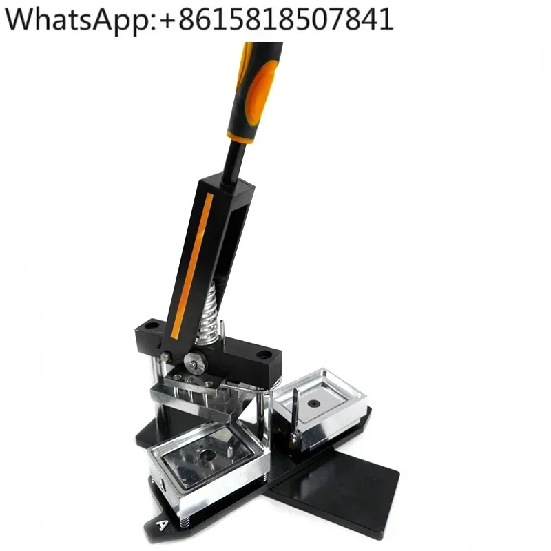 Wholesale Manual Rectangle Fridge Magnet Button Making Machine All Metal Tinplate Badge Making Machine With Mold