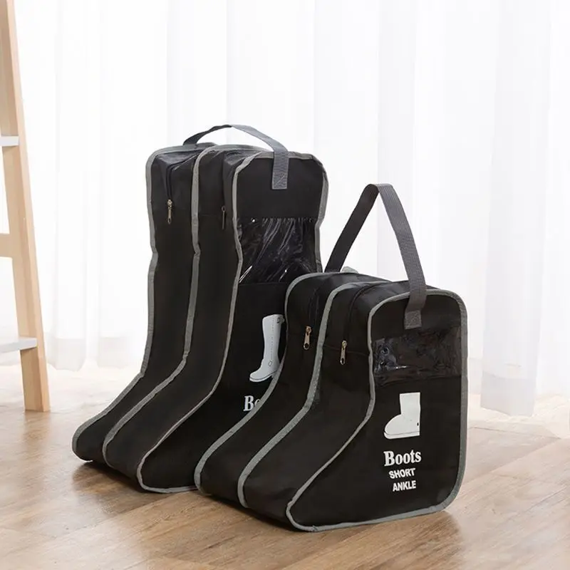 Bolsas de almacenamiento de zapatos portátiles, cubierta organizadora, Botas de lluvia largas para montar, bolsa de viaje con cremallera a prueba de