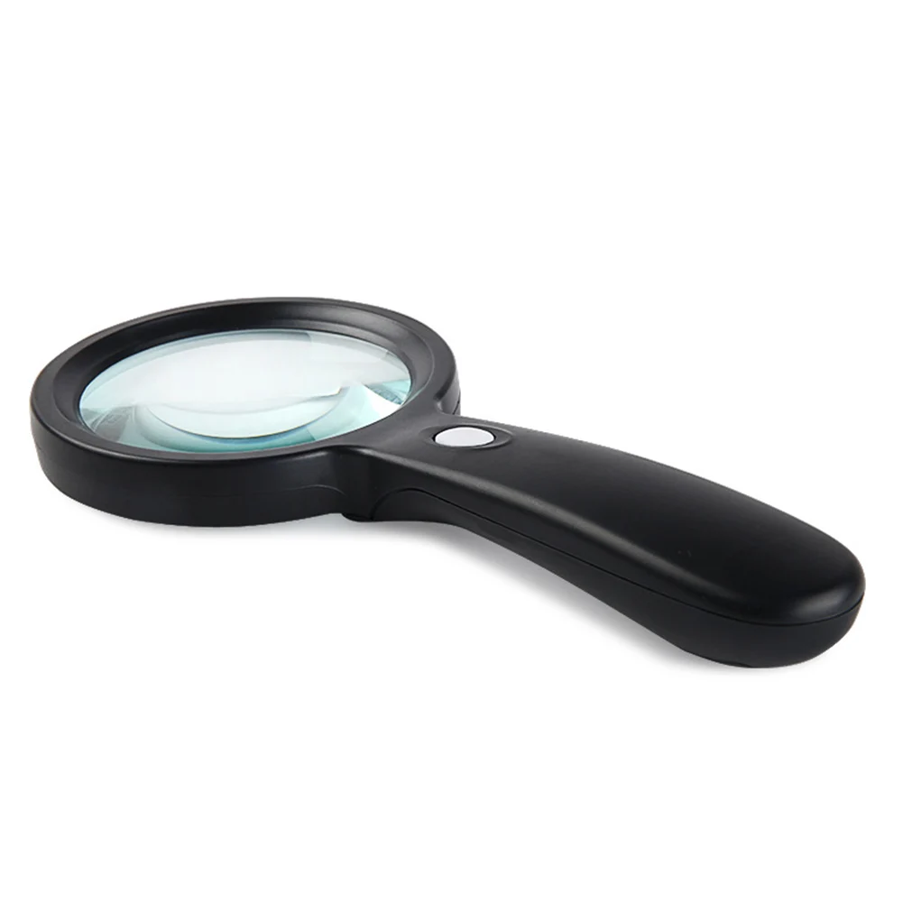 10X  Large Magnifying Glass Illuminated Lighted Magnifier 12 LED Light with Light Portable Light-Up Magnifying Glass for Reading