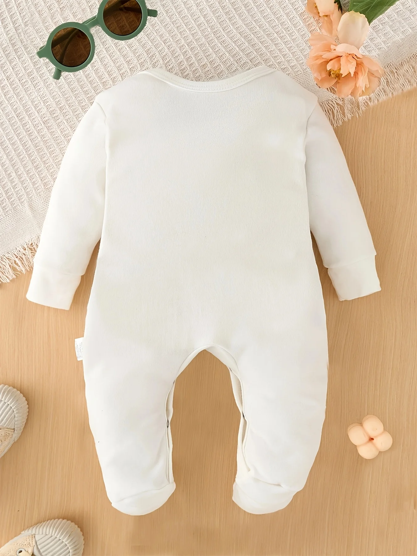 Crown Prince Print Baby Footed Romper The Prince Has Arrived Long Sleeve Onesie Infant Photo Prop Baby Shower Gift for Boys