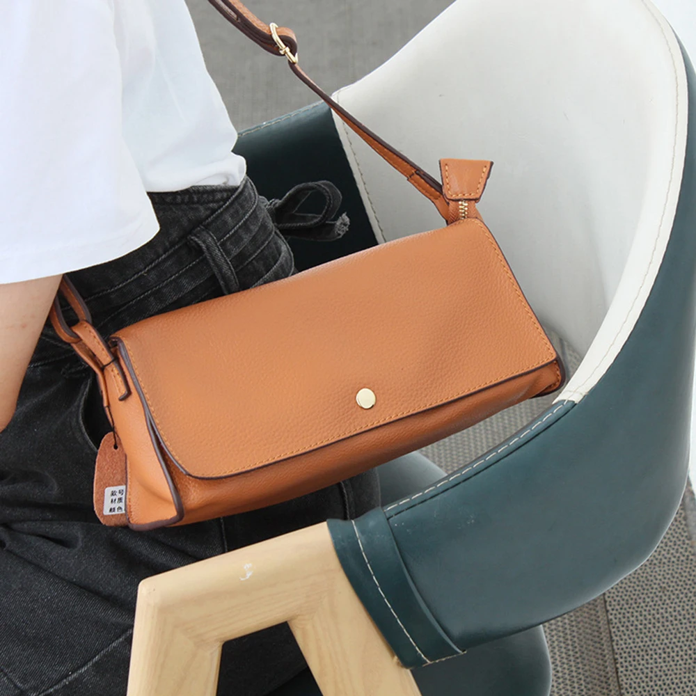 Genuine Leather Crossbody Bag For Women Luxury Handbag High Quality Long Strap Shoulder bags Ladies Messenger Bag Sac a Main Bag